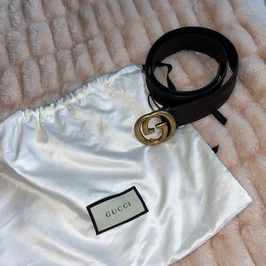 Authentic Gucci interlocking G leather belt